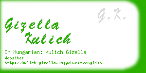 gizella kulich business card